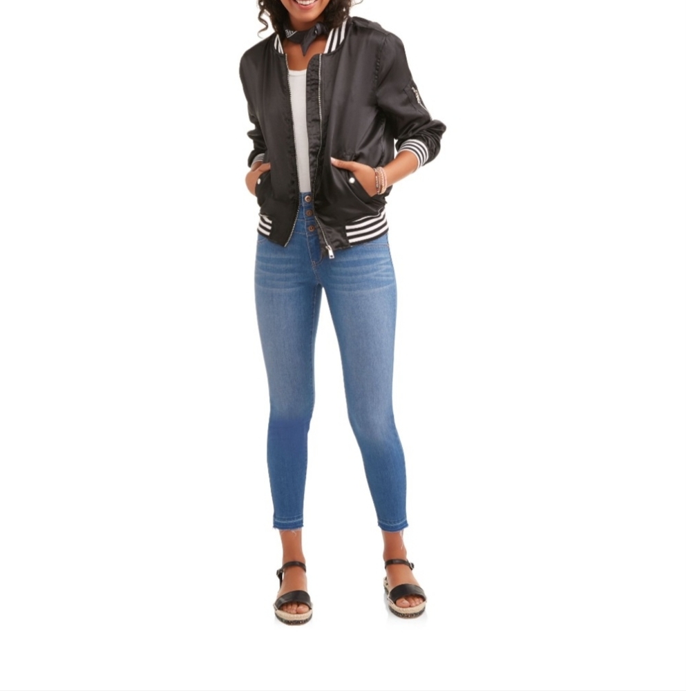 Juniors size 11 stretchable denim pants NOBO High Rise triple stacked waist jean
